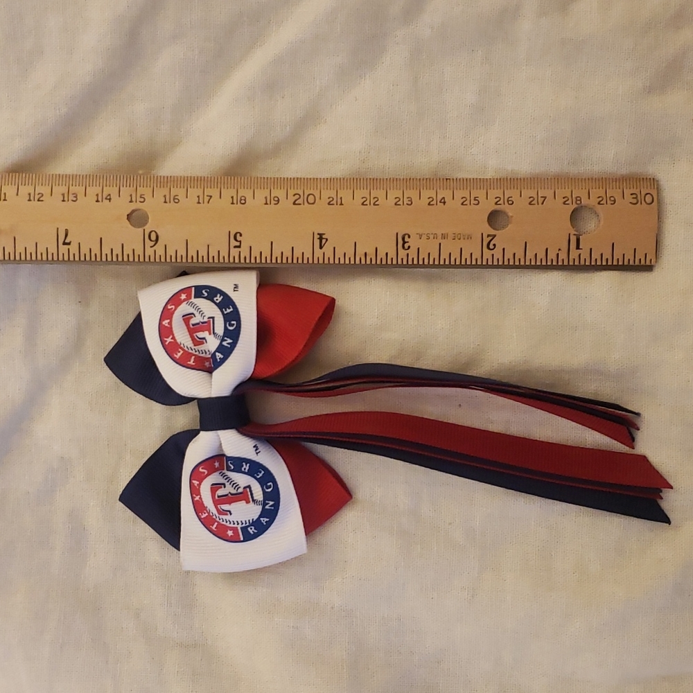 ⚾️Texas Rangers Hair Bow - Picture 4 of 5